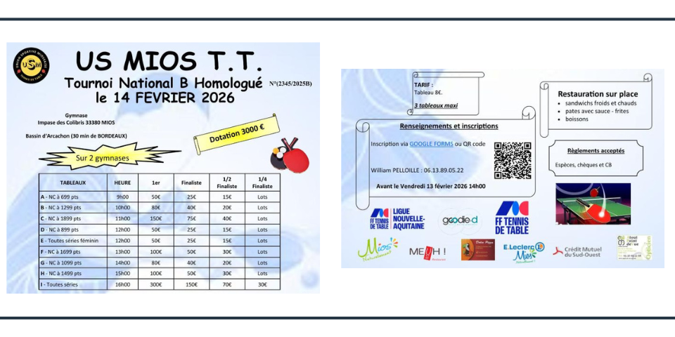 Tournoi National B - 14 février 2026 - Mios (33)
