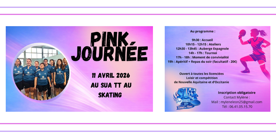 Journée Féminine - 11 avril 2026 - Agen (47)