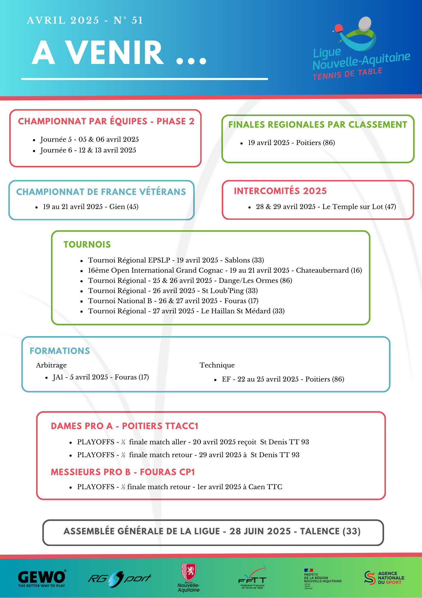 A VENIR LETTRE JANVIER 2025