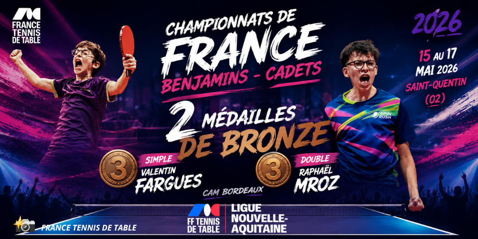 banniere FRANCE CADETS BENJAMINS 2026