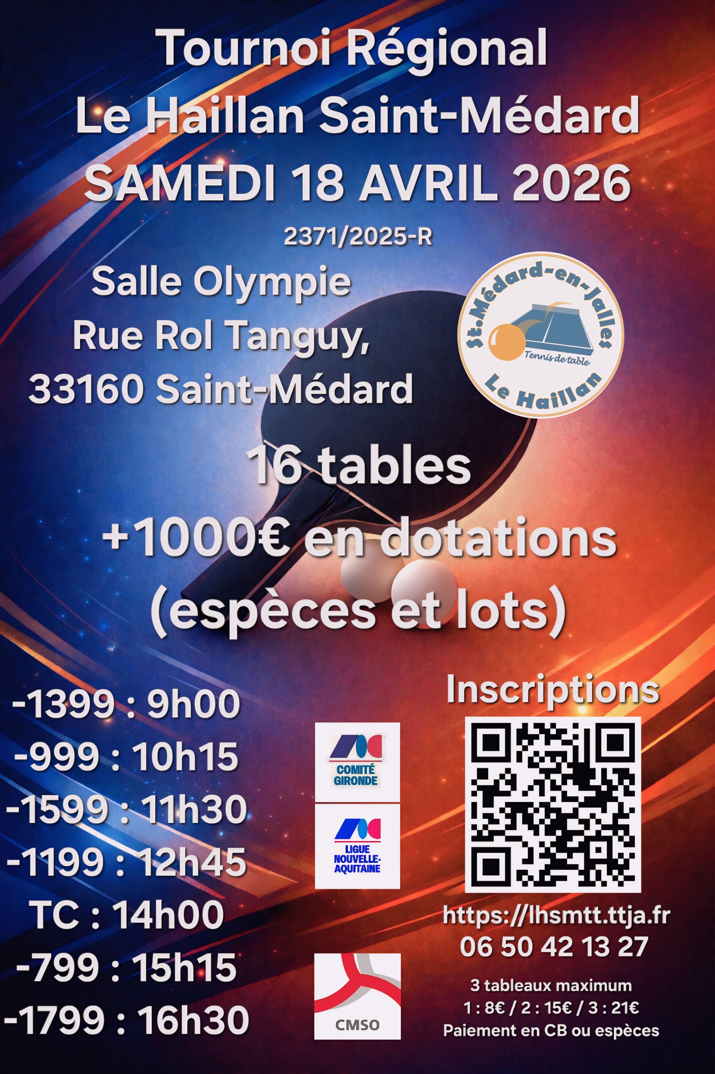 affiche Open international Cognac 2026