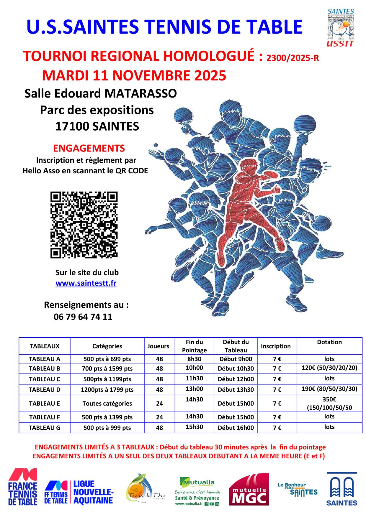 AFFICHE TOURNOI DE SAINTES 11 Nov 2025 1