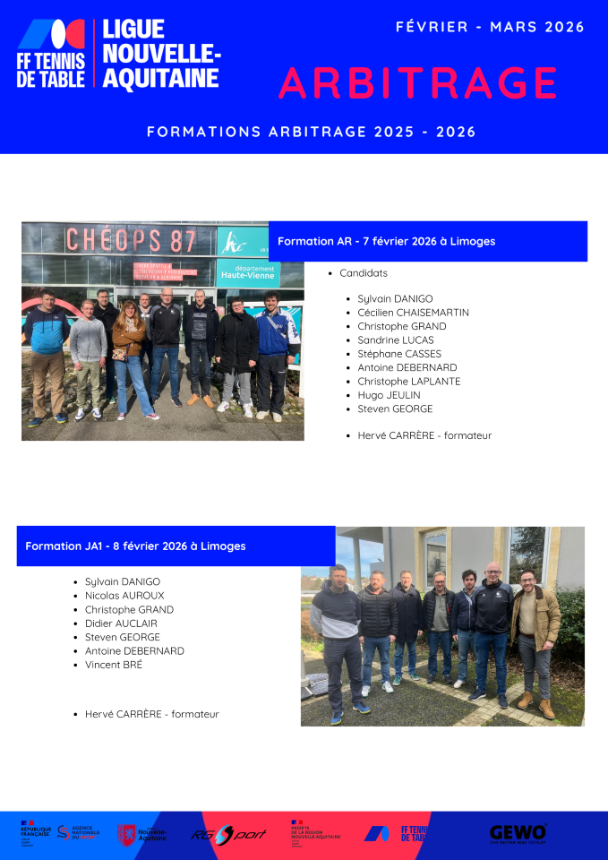 Formations Arbitrage - Février - Mars 2026