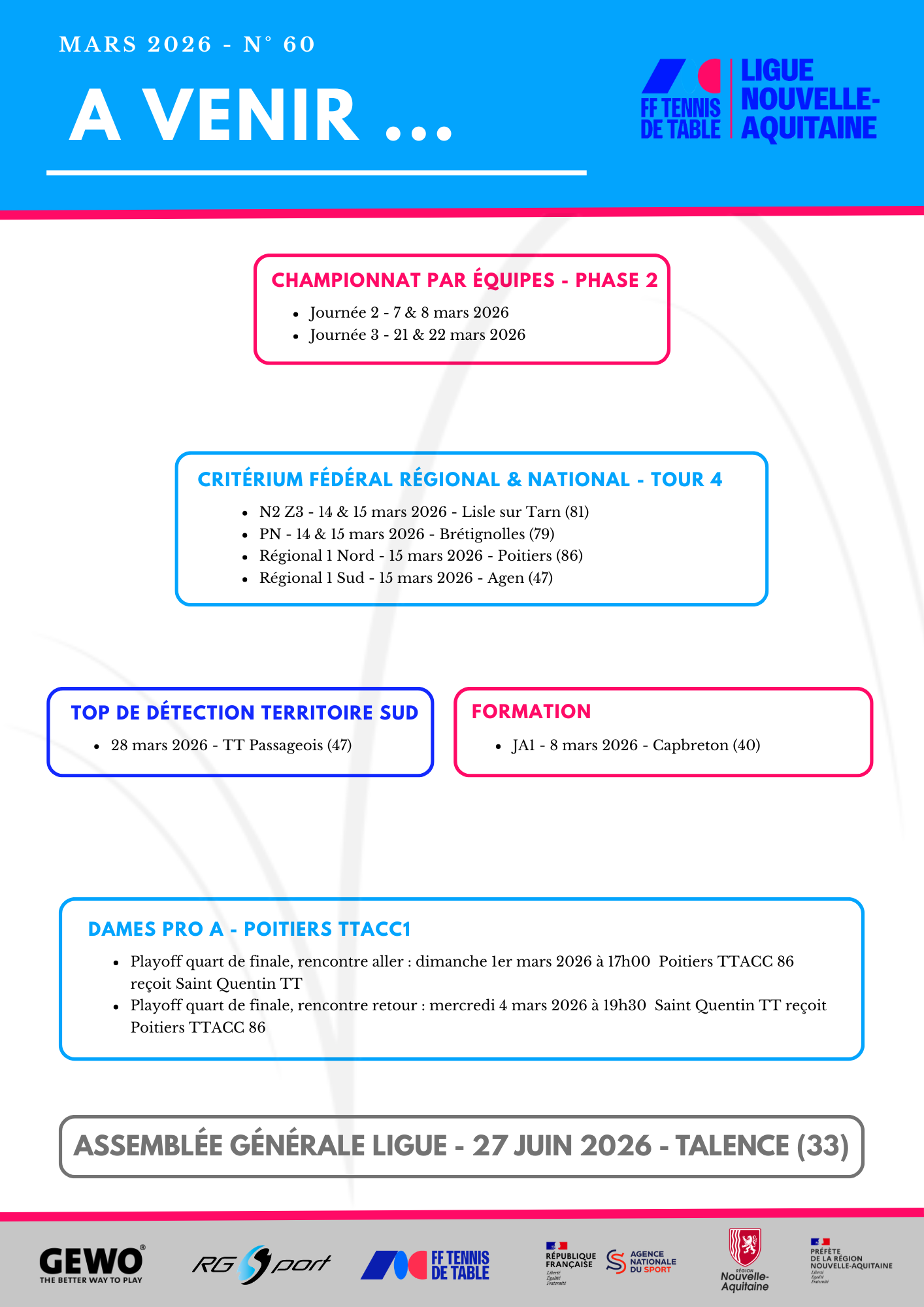 25 26 A VENIR SEPTEMBRE 2025
