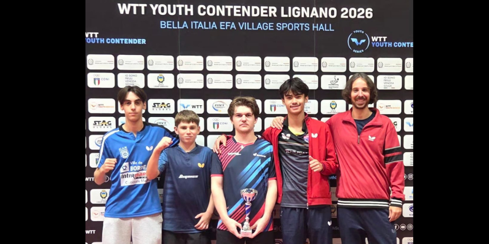 Retour sur le WTT Youth Contender Lignano 2026 - 21 au 27 octobre 2026