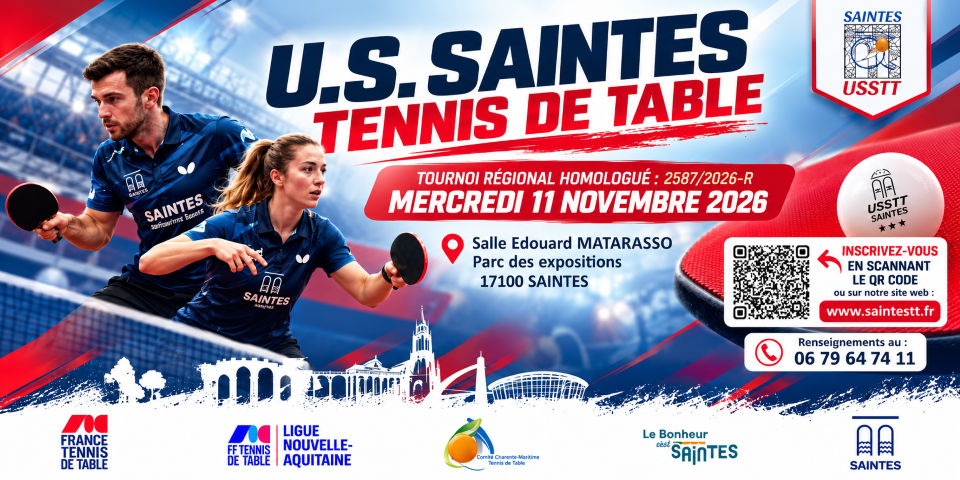 Tournoi Régional - 11 novembre 2026 - Saintes (17)
